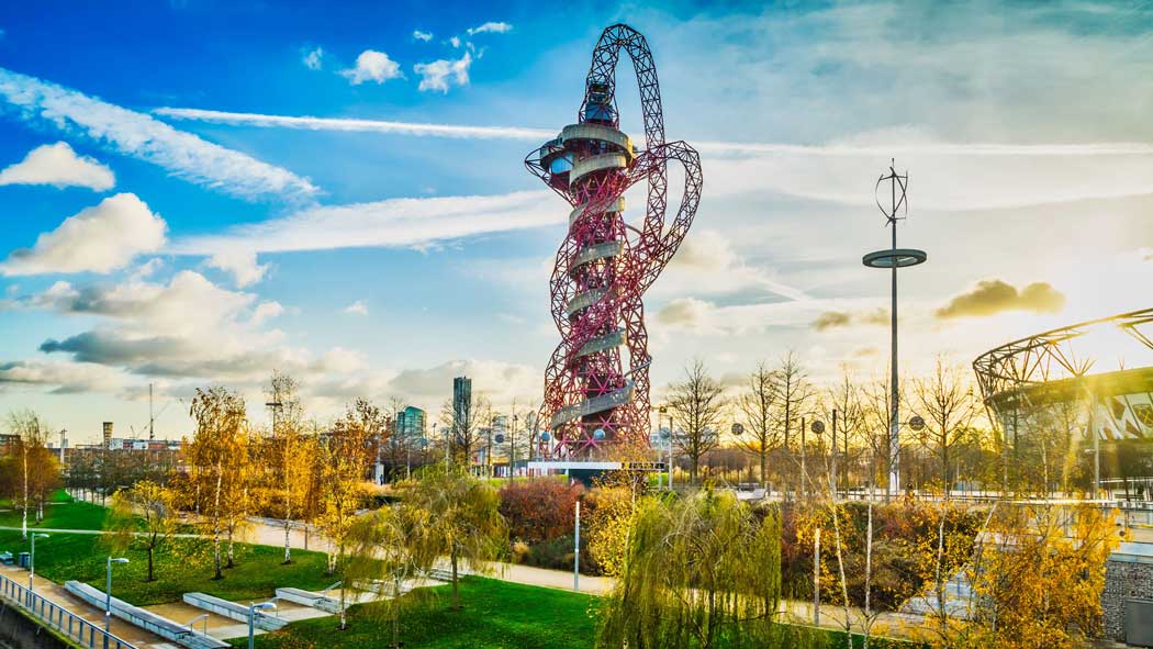 The ArcelorMittal Orbit dominates the site of the 2012 Olympic Games. (Photo © ArcelorMittal Orbit)