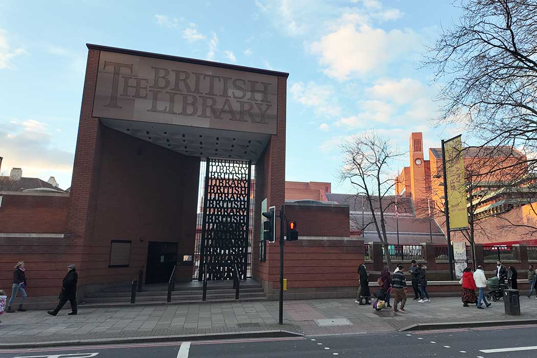 The British Library is located between Euston and St Pancras railway stations. (Photo © 2024 Rover Media Pty Ltd)