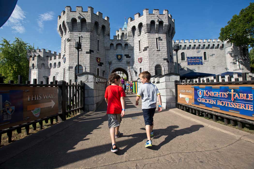 Knight’s Kingdom is Legoland Windsor’s medieval-themed area and it includes the Dragon’s Apprentice, Knights’ Quest and The Dragon rides and the Knights’ Table restaurant. (Photo © Legoland Windsor)