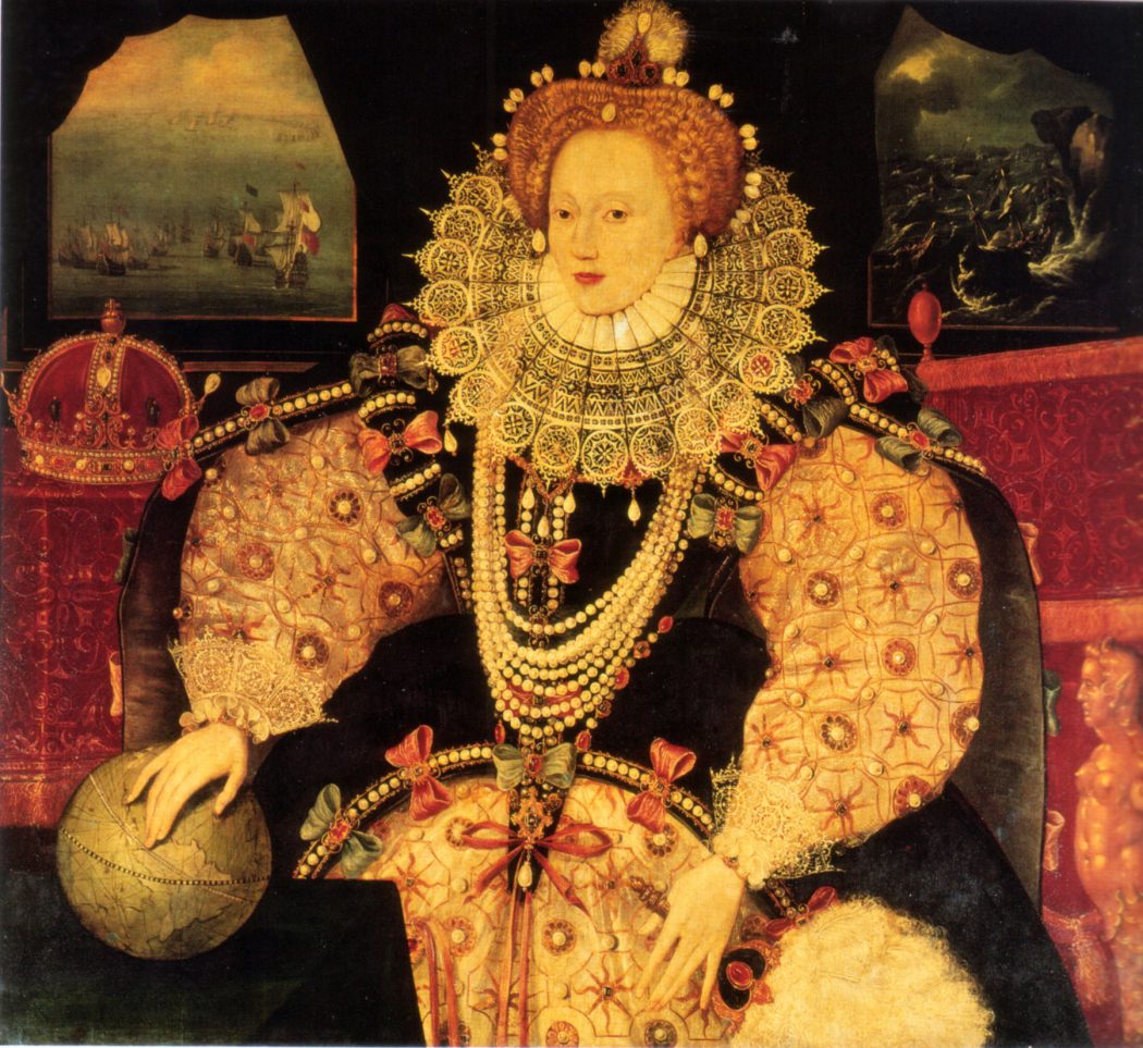 Elizabeth I of England, the Armada Portrait, possibly commissioned by Sir Francis Drake