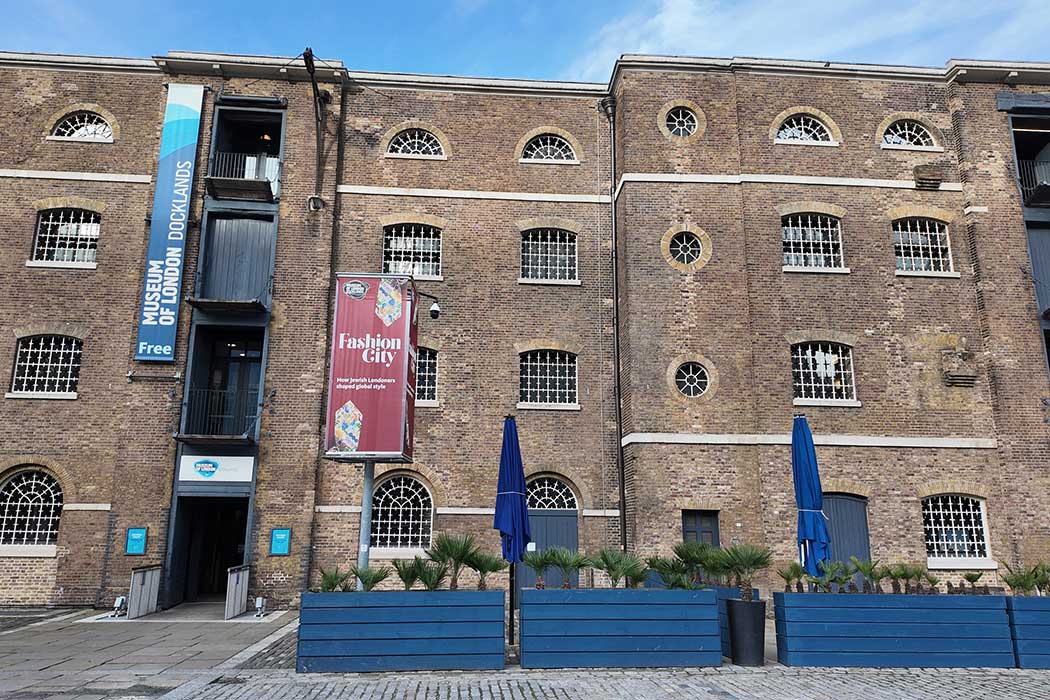 Museum of London Docklands is an excellent museum, housed in a 19th-century sugar warehouse near Canary Wharf, about the development of London’s port. (Photo © 2024 Rover Media Pty Ltd)