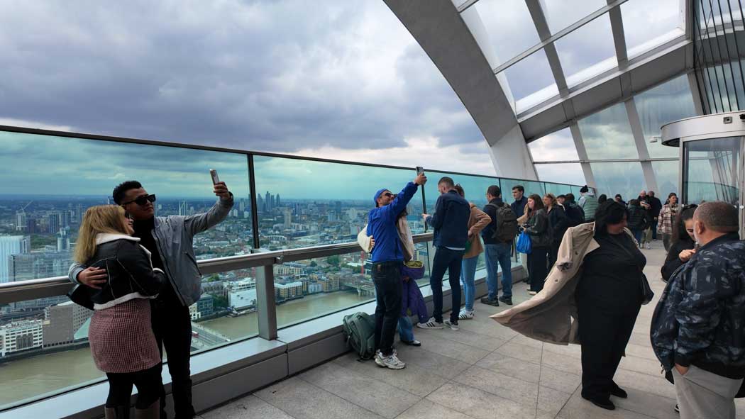 The open-air terrace is one of the Sky Garden’s big drawcards. (Photo © 2025 Rover Media)