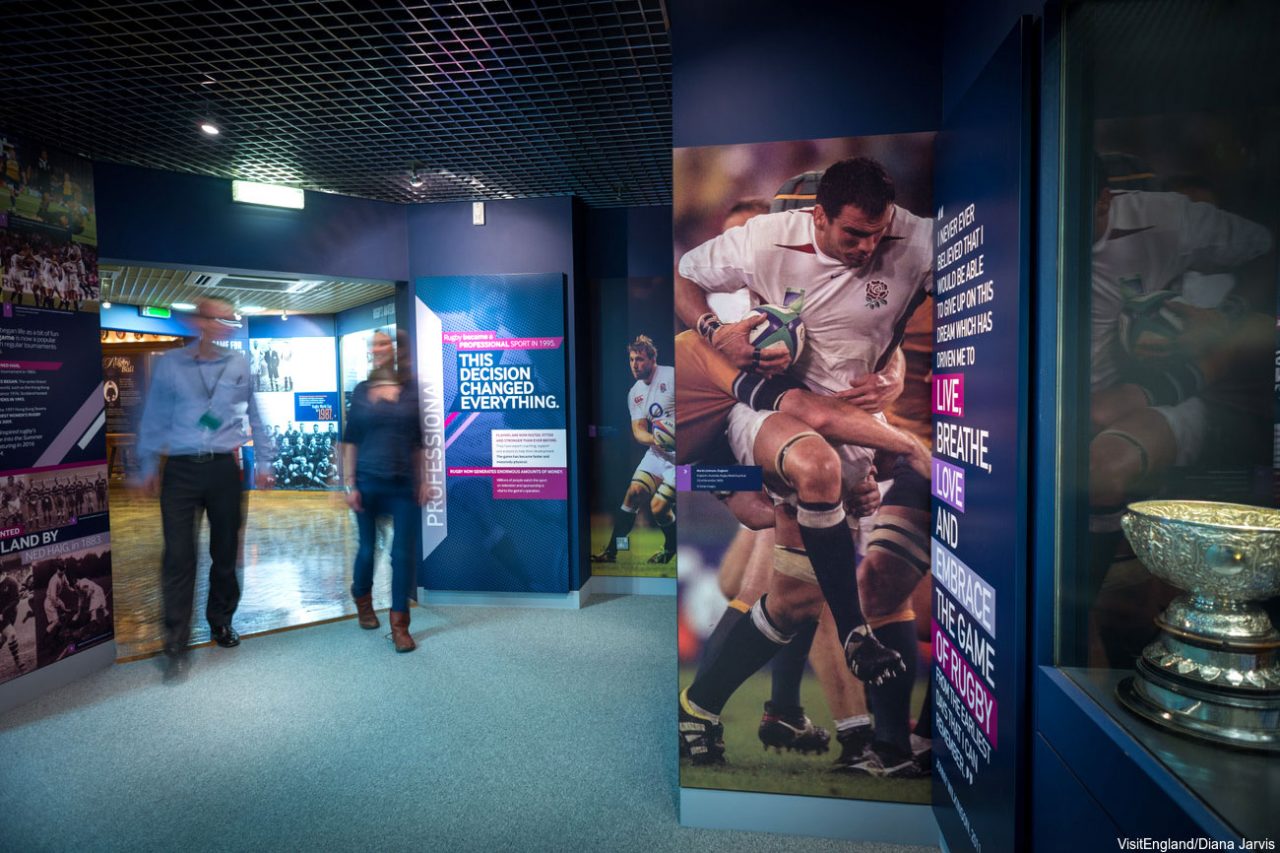 Inside the World Rugby Museum at Twickenham Stadium (Photo: VisitEngland/Diana Jarvis)