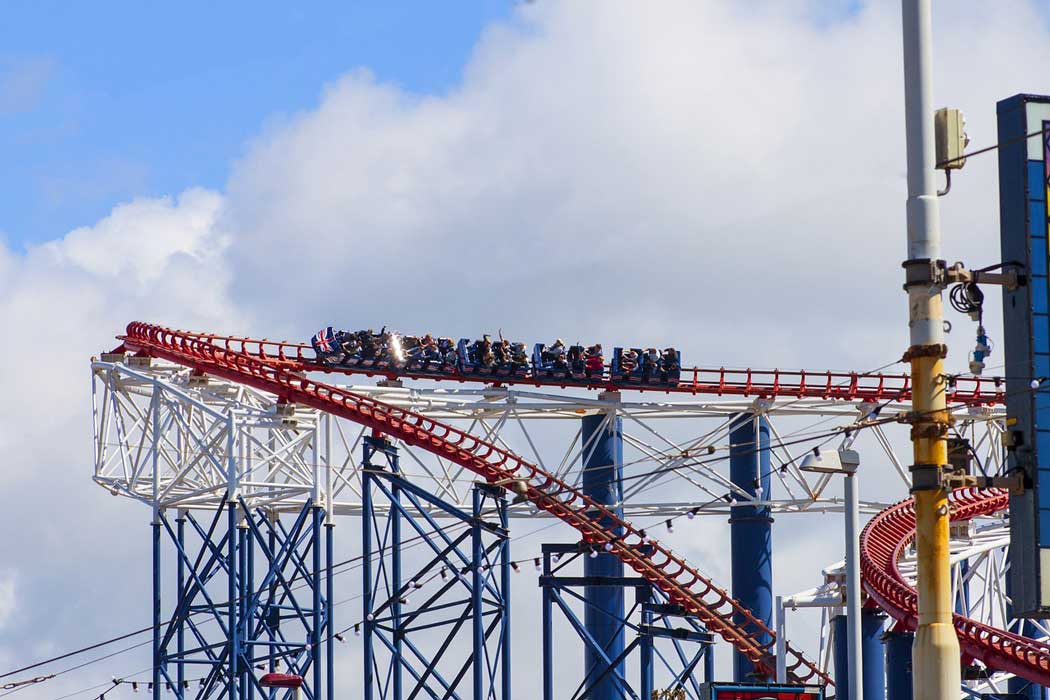 Rollercoaster at Pleasure Beach Resort in Blackpool (Image by Scott Warburton from Pixabay)