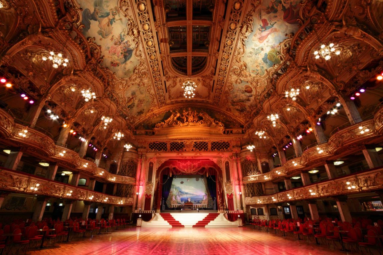 Blackpool Tower Ballroom at the base of the Blackpool Tower in Blackpool, Lancashire (Photo: Michael D Beckwith)