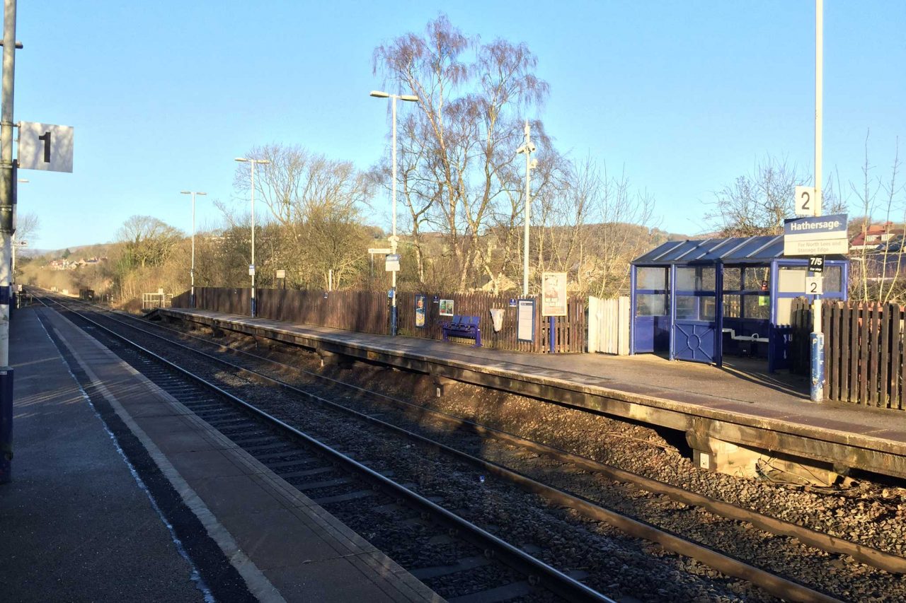 Hathersage railway station in Hathersage, Derbyshire (Photo: Andrew Abbott [CC BY-SA 2.0])