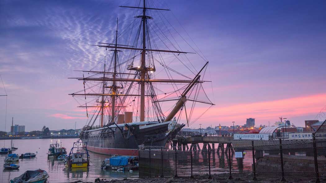 The HMS Warrior was the world's first armour-plated iron-hulled warship when she was launched in 1860. She is one of many significant historic ships on display at the Portsmouth Historic Dockyard. (Photo: Portsmouth Historic Dockyard)