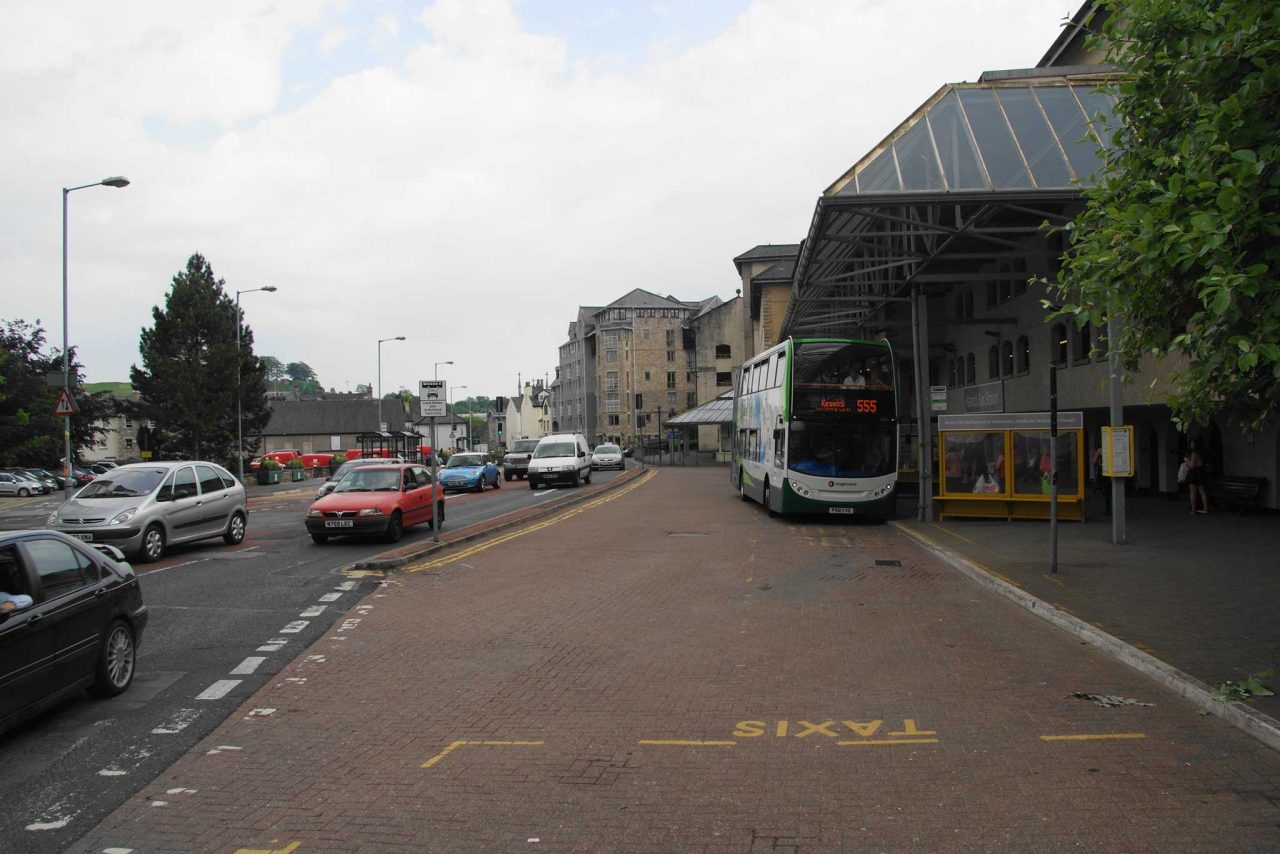 Kendal Bus Station in Kendal, Cumbria (Photo: Bill Boaden [CC BY-SA 2.0])