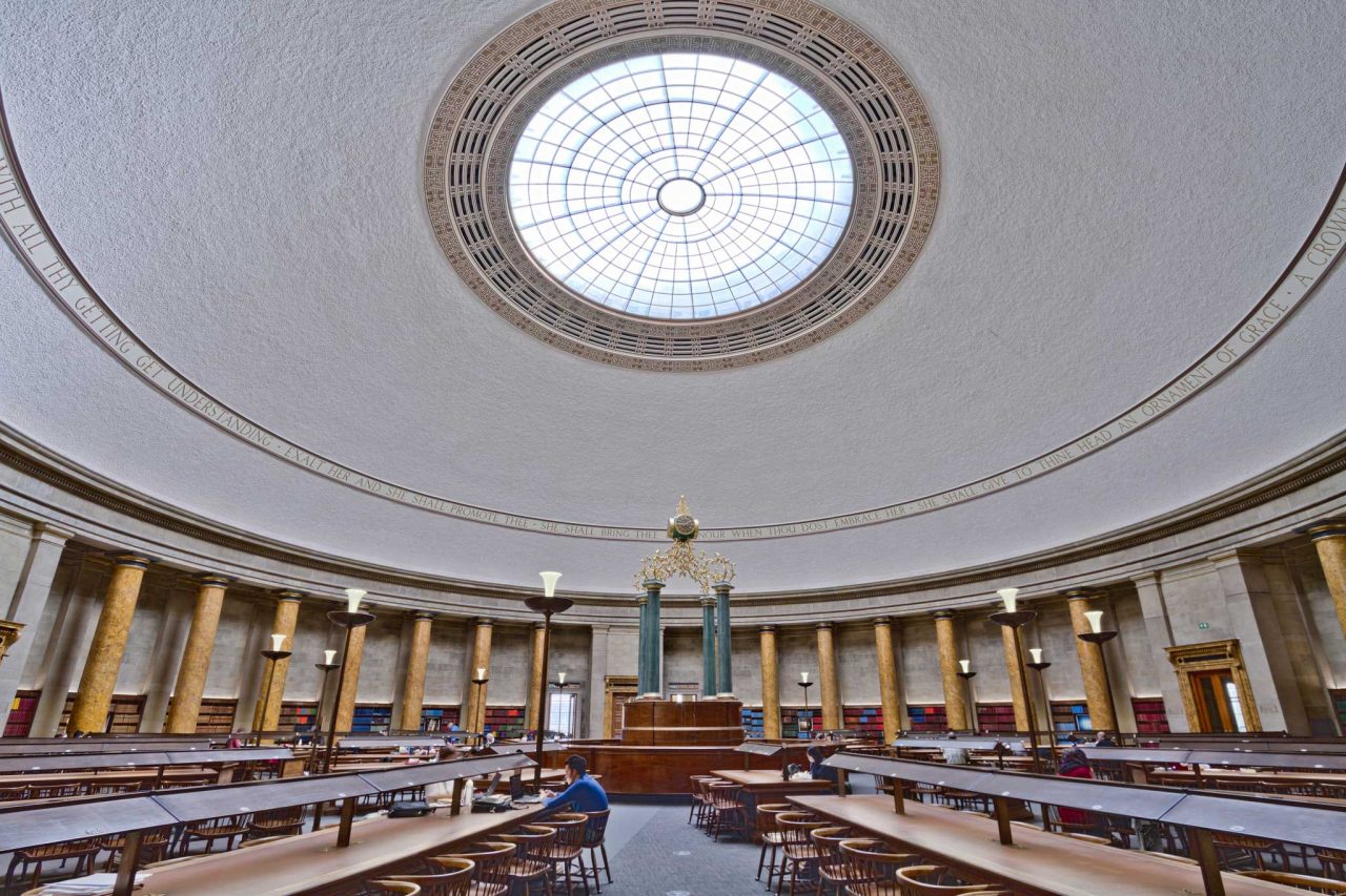 The Wolfson Reading Room inside Manchester Central Library (Photo: Michael D Beckwith)