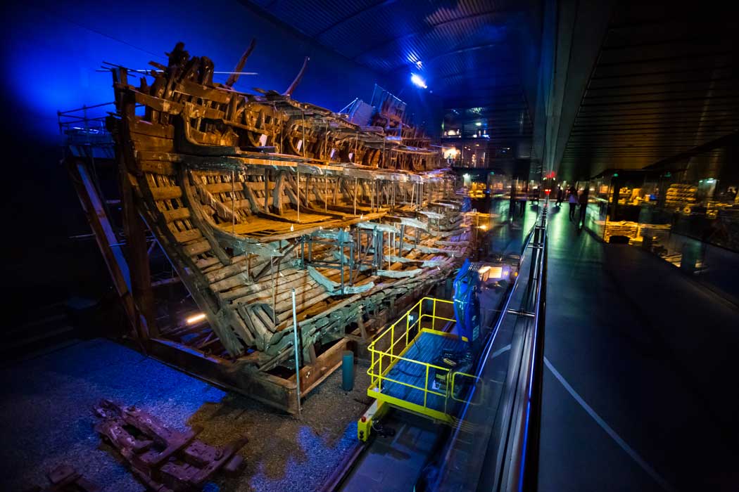The remains of the Mary Rose as seen inside the Mary Rose Museum building. (Photo: Portsmouth Historic Dockyard)