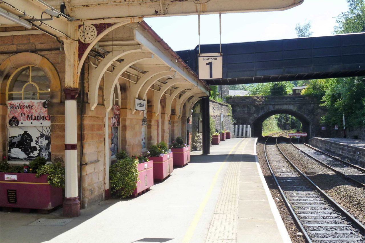 Matlock railway station in Matlock, Derbyshire (Photo: Michael Dibb [CC BY-SA 2.0])