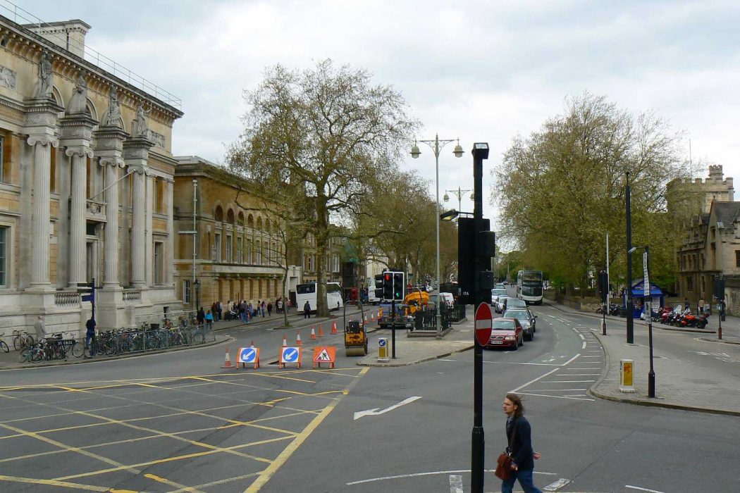 Megabus coach stop in Oxford, Oxfordshire