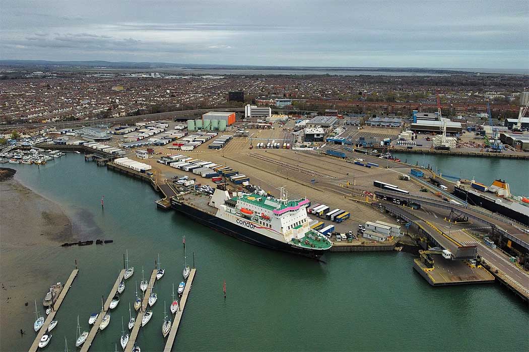 Portsmouth International Port is a key gateway for ferries to the Channel Islands, France and Spain. (Photo: Tim Sheerman-Chase [CC BY-SA 2.0])