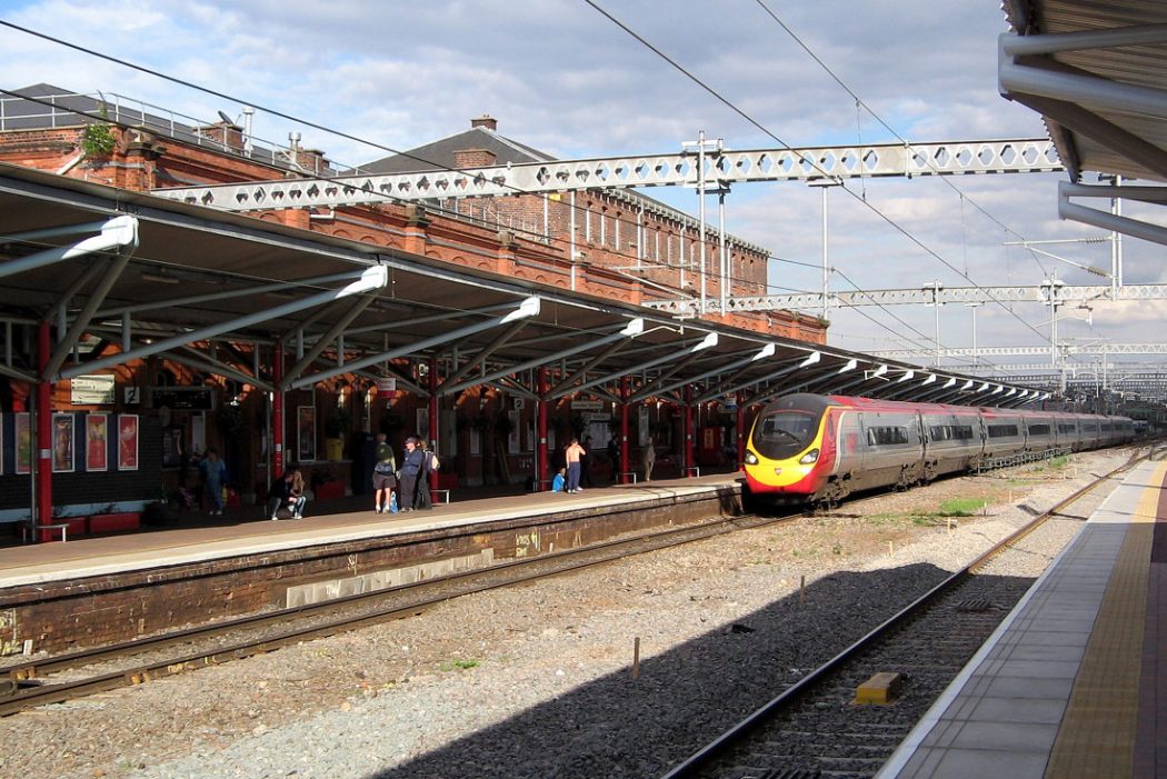 Rugby railway station in Rugby