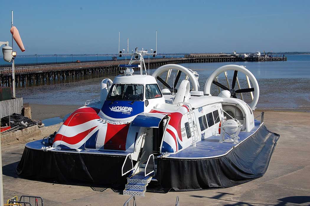 The Solent Flyer hovercraft at Southsea Hoverport in Portsmouth