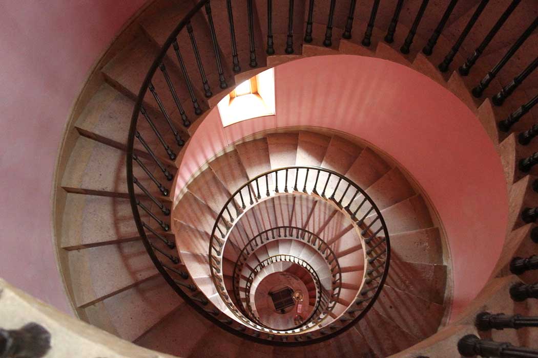 The spiral staircase leading to the top of Beckford's Tower. (Photo: Rodw [CC BY-SA 4.0])