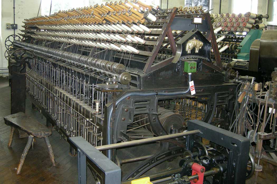 Spinning machine at the Bradford Industrial Museum. (Photo: Linda Spashett [CC BY-SA 3.0])