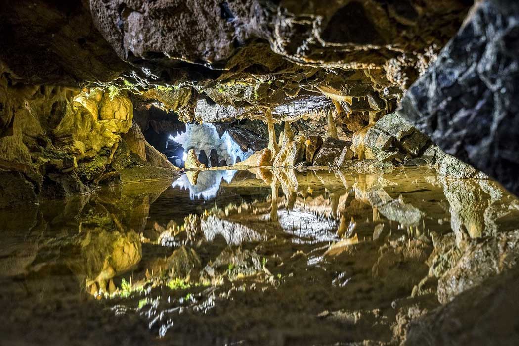 Gough's Cave is the most visited of Cheddar's caves and it contains Britain's largest underground river system. 