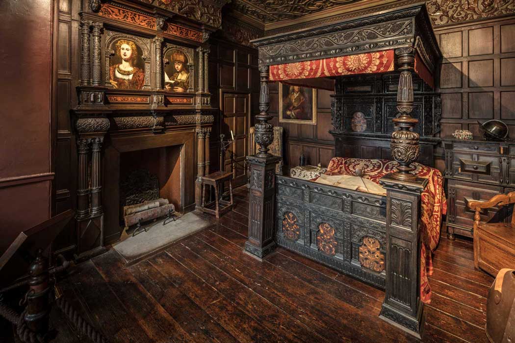 The ornately-carved bed in the ghost room inside Bolling Hall. (Photo: Micheal D Beckwith)