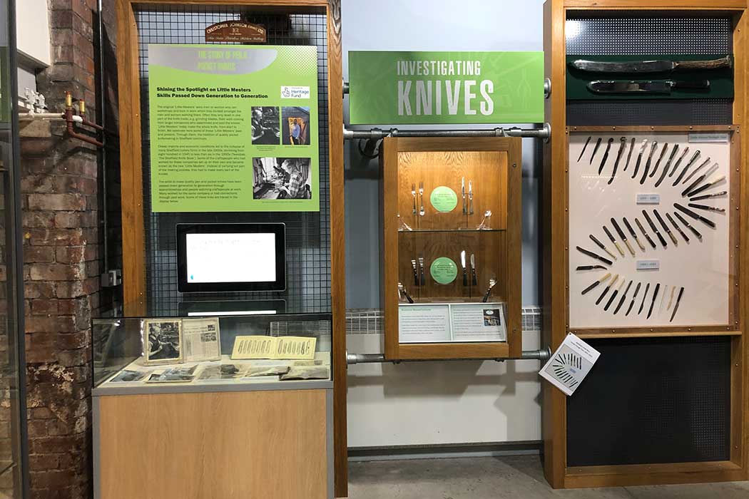 Much of the museum is dedicated to Sheffield’s stainless steel industry, including an exhibit about knives produced in Sheffield. (Photo © 2024 Rover Media)