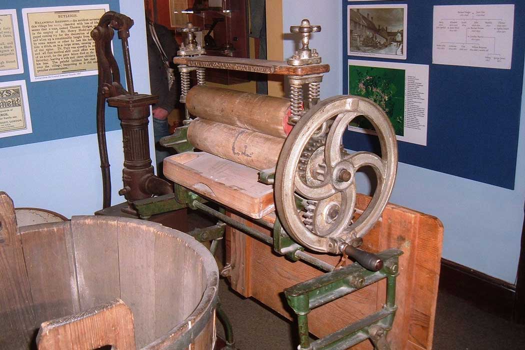 A mangle is among many pieces of machinery at the museum that would have been part of rural Somerset life during Victorian times. 