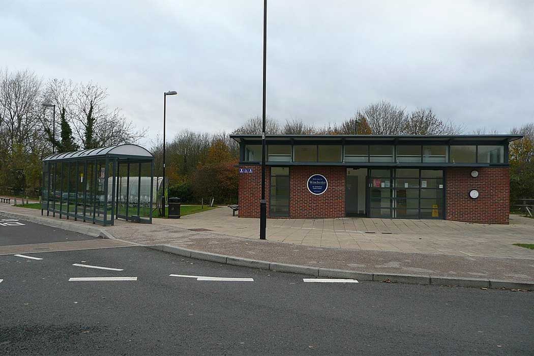 National Express coaches stop at the St Catherine’s Park & Ride on the southeastern edge of the city near junction 10 of the M3 motorway. Facilities include a waiting room and public toilets; however, the location on the outskirts of town means that there is nothing else of interest nearby. (Photo: Arriva436 [CC BY-SA 3.0])