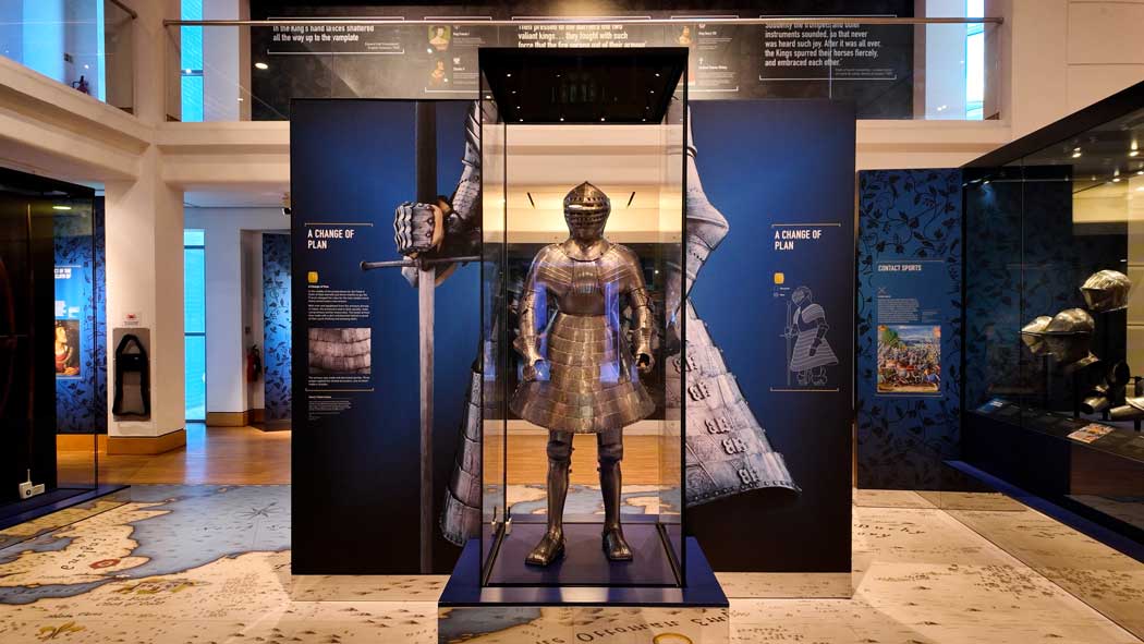 The Tournament gallery brings the age of jousting and chivalry to life. (Photo © 2025 Rover Media)