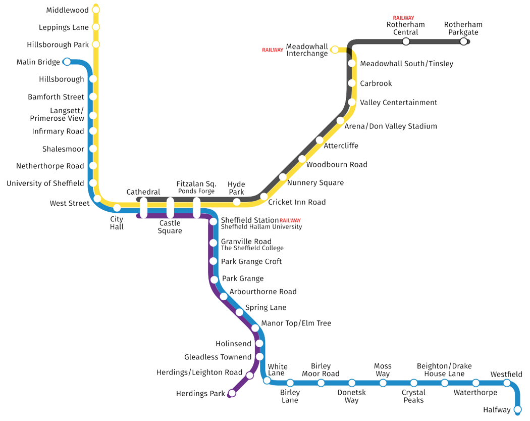 Sheffield Supertram network map (Photo: David Arthur [CC BY-SA 2.0 CA])