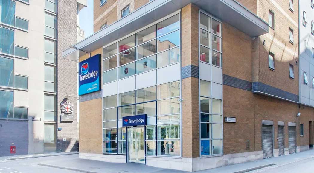 The Travelodge London Liverpool Street hotel has a great central London location, just a three-minute walk from Liverpool Street railway station. (Photo: Travelodge)