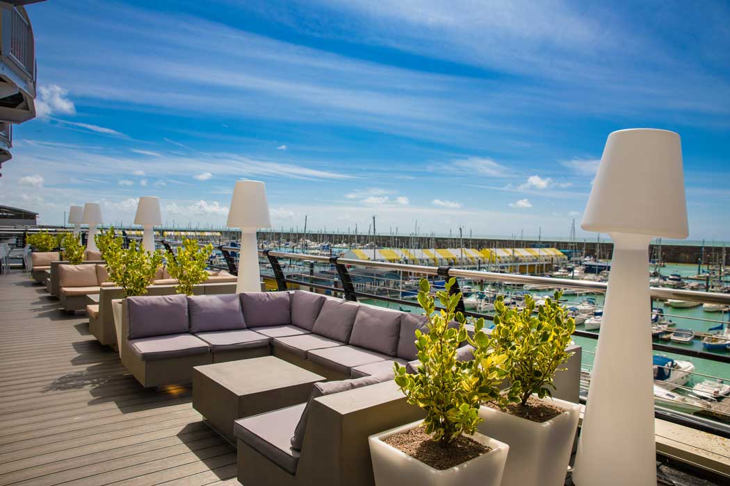 The terrace at the Chez Mal Bar is what sets the Malmaison Brighton hotel apart from other hotels in the Brighton area.