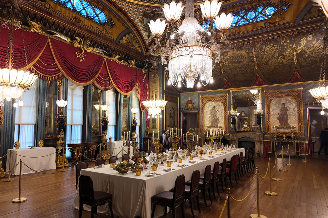 The Banqueting Room features a massive chandelier weighing around one tonne. (Photo © 2024 Rover Media)