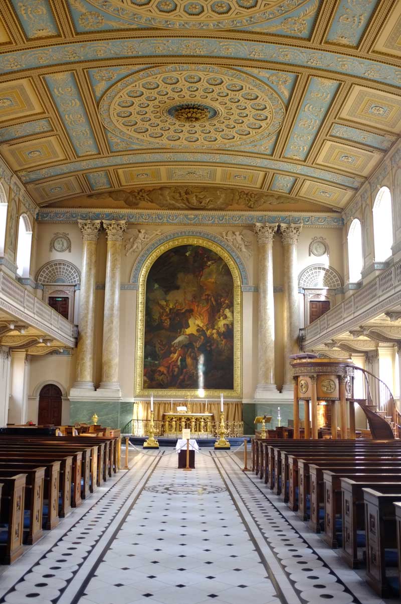 The Chapel of St Peter and St Paul is regarded as one of Britain’s finest 18th-century interiors. (Photo © 2024 Rover Media)