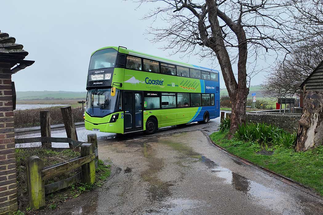 Brighton & Hove bus routes 12, 12X and 13X are the best way to visit the Seven Sisters using public transport. (Photo © 2024 Rover Media Pty Ltd)