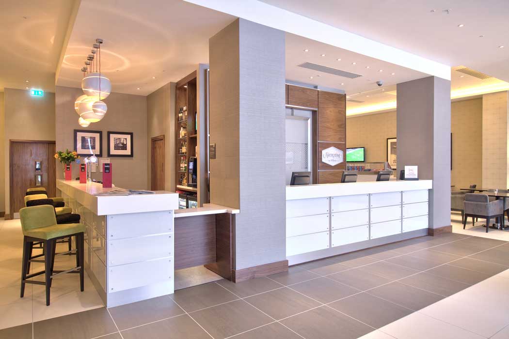 The reception area at the Hampton by Hilton London Croydon hotel. (Photo: Hilton Hotels)