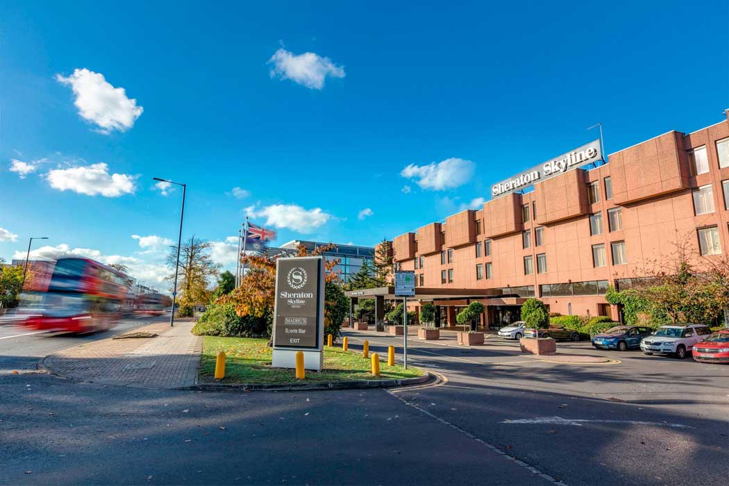 The Sheraton Skyline is one of Heathrow Airport’s most established hotels. Although its exterior may look drab and uninspiring, it is much nicer inside. (Photo: Marriott)