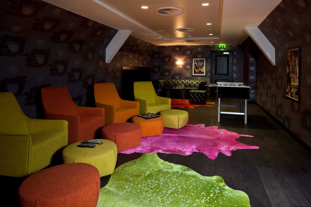 The games room inside the Hilton London Syon Park hotel. (Photo © 2019 Hilton)