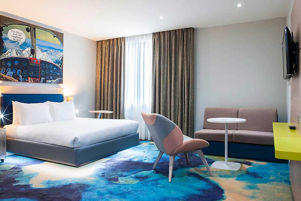 A double room at the ibis Styles London Heathrow Airport hotel. (Photo: ALL – Accor Live Limitless)