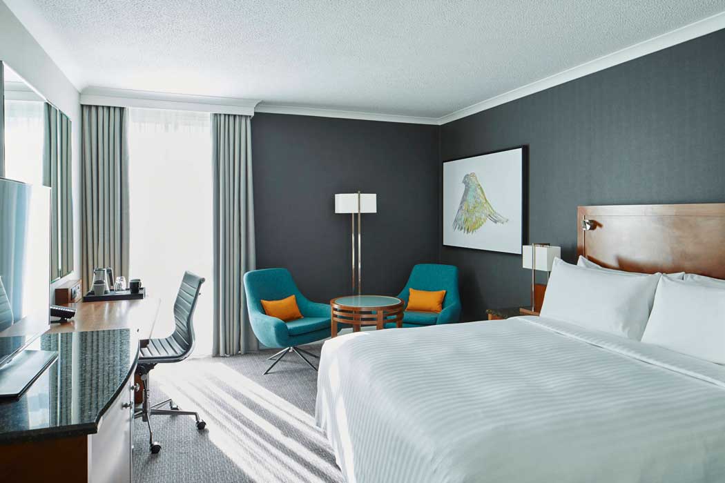 A king guest room. (Photo: Marriott)