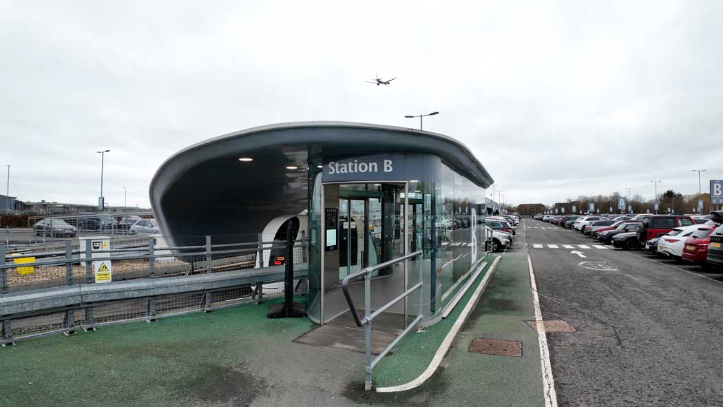 You can get to the carpark next door for an £8 fee and this gives you access to Pod Station B where you can catch an automated pod that will take you to Terminal 5 in only five minutes. (Photo © 2024 Rover Media)