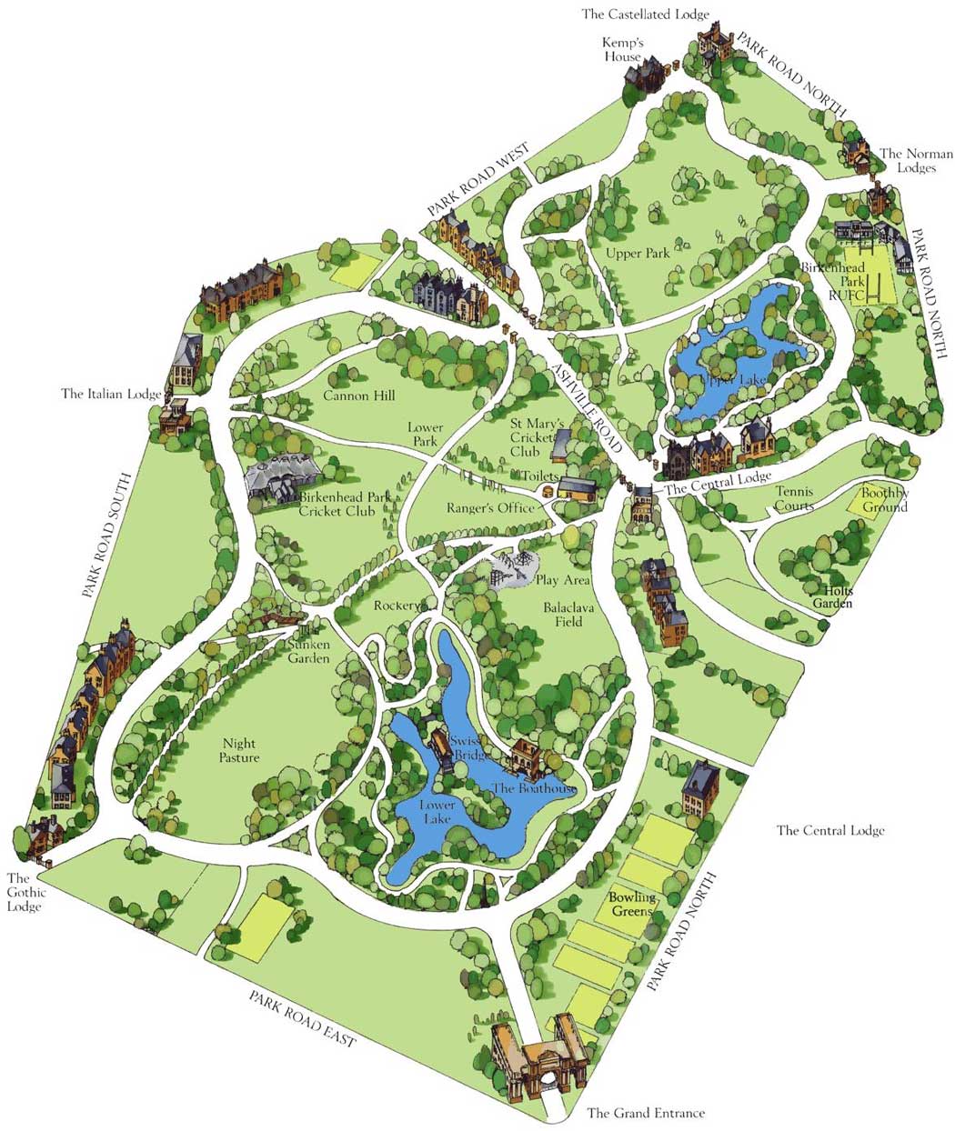 Map of Birkenhead Park (Photo: Alexandre Gravis [CC BY-SA 4.0])