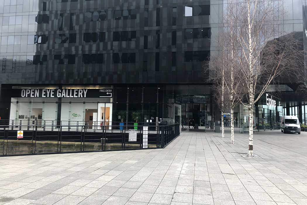Open Eye Gallery is located on Mann Island near RIBA North. It is also very close to the Museum of Liverpool, Tate Liverpool and the British Music Experience. (Photo © 2024 Rover Media)