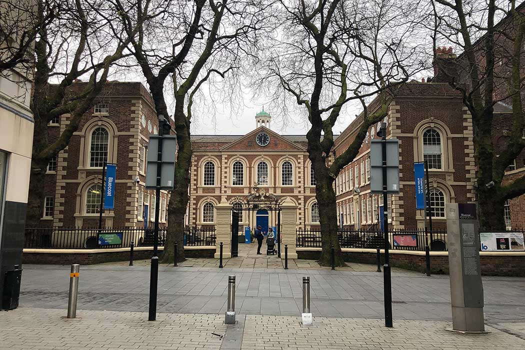 The Bluecoat is the oldest building in central Liverpool. It was originally built as a school but has operated as an arts centre since the 1920s. (Photo © 2024 Rover Media)