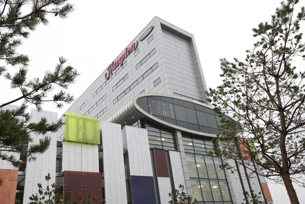 The Hampton by Hilton Liverpool John Lennon Airport is the most conveniently-located hotel to Liverpool Airport. (Photo © 2019 Hilton)