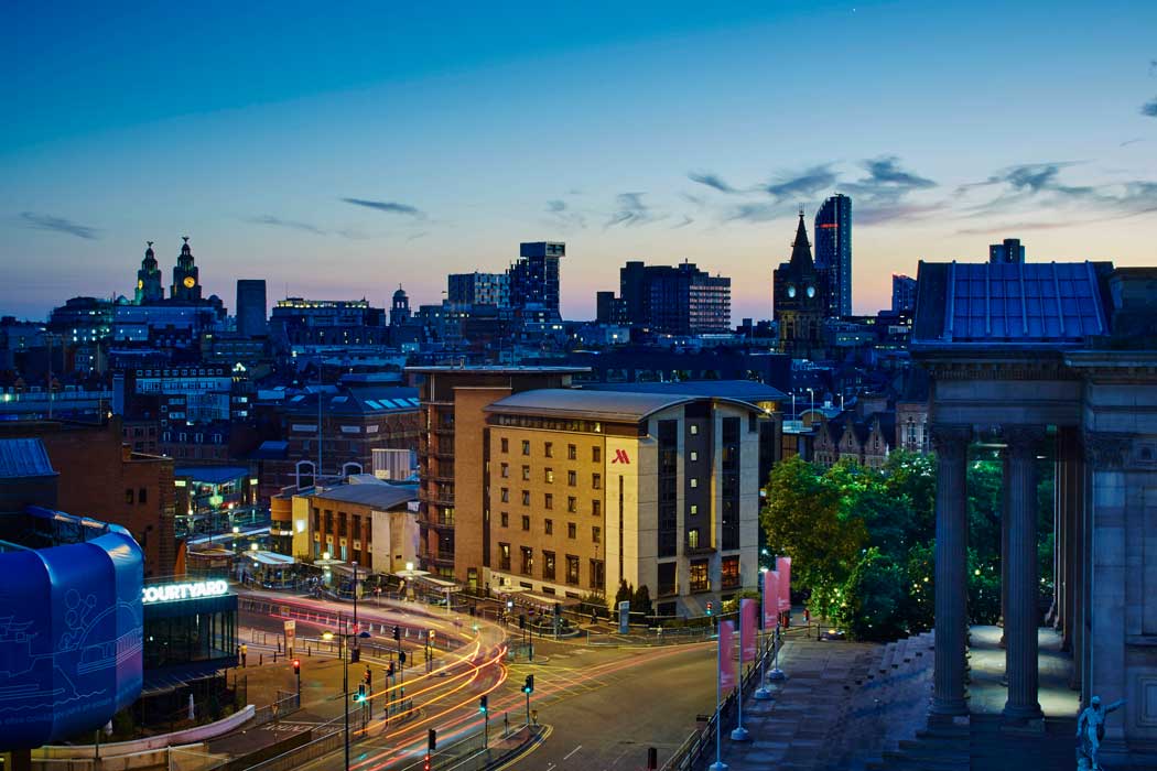 The Liverpool Marriott Hotel City Centre is a modern hotel on St John’s Lane that is very close to St George’s Hall and Liverpool Lime Street railway station. It is a popular accommodation option for business travellers. (Photo: Marriott)