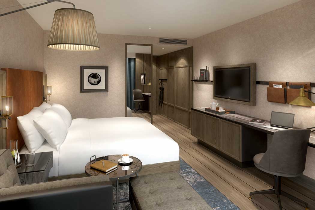 A guest room at the Doubletree by Hilton hotel in Kingston upon Thames southwest of London. (Photo © 2019 Hilton)