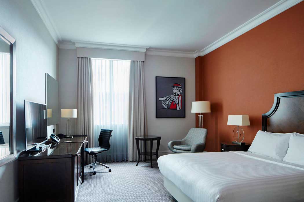 A queen deluxe guest room at the Bristol Marriott Royal Hotel. (Photo: Marriott)