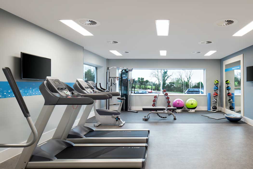 Guests staying at the Hampton by Hilton Bristol Airport have free access to the hotel’s fitness centre. (Photo © 2020 Hilton)