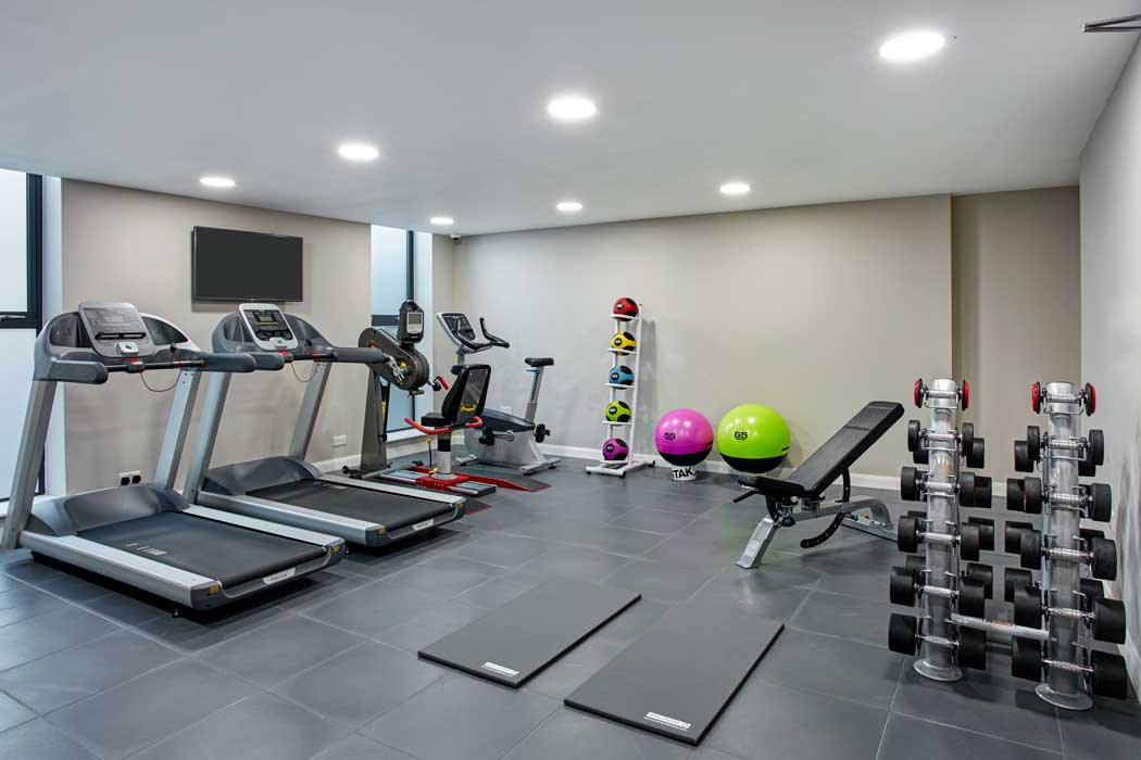 Guests staying at the Hampton by Hilton Bristol City Centre have free access to the hotel’s fitness centre. (Photo © 2020 Hilton)