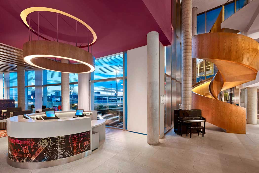 The lobby area at the Aloft London Excel. (Photo: Marriott)