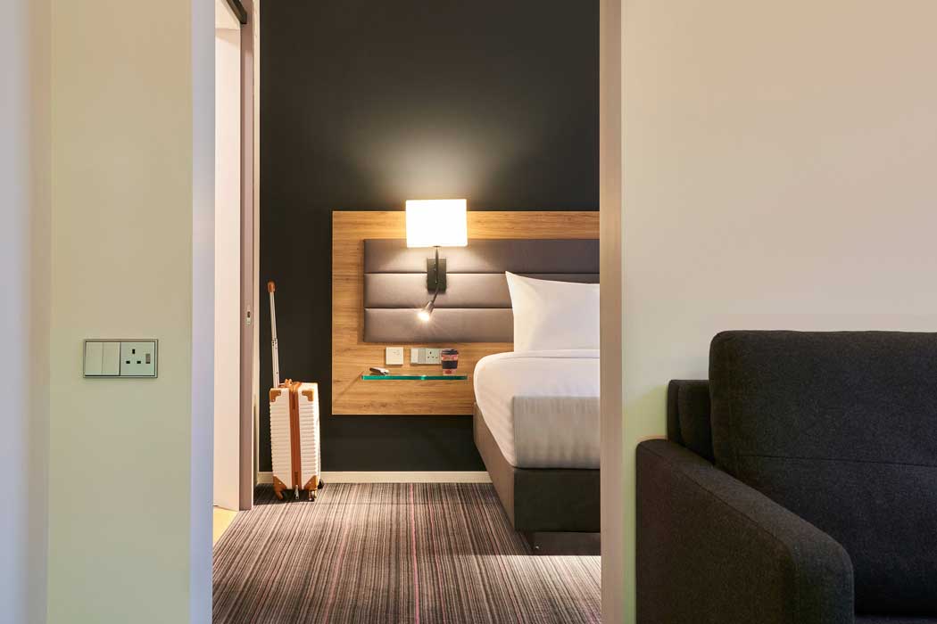 Family rooms are the closest thing that Moxy has to a suite. These consist of two rooms, a double room plus a room with a sofa bed that can be used either as a lounge or as a second sleeping area. (Photo: Marriott)